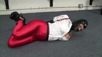 Carissa Montgomery – Red Disco Jeans, Tight Leather Gear and Gwen Hood, and A Nice Hogtie