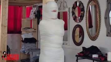Rachel Adams – Wiggling Mummification (Cinched and Secured)