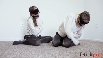 Rachel Adams & Bella Ink – Blindfolded Ball-Gagged Straitjacketed Struggling (Fetish Pros)