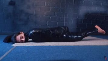 Ada’s Mummification in Catsuit in Tight Tape & Tickling