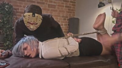 Astrid Finds an Odd Side Job – One Hour of Foot Tickling in Pantyhose Hogtie with Assistant Olivia – Part 2