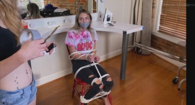 London Evans – Tailgate – Hand-Gagged in Her Car & Hogtied