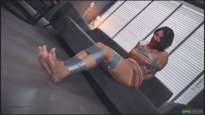 Sarah Wild – Babysitter Cops & Robbers Panties Stuffed Cleave Microfoam Leopard OTM Bandana OTN Gag Bondage