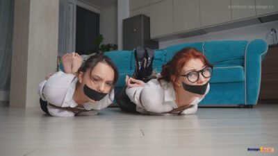 Emily Stone & Lola – Struggling Office Sirens: Double Bondage